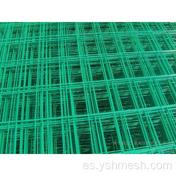 Paneles de malla soldado de PVC verde